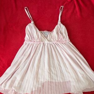 Dreamgirl Light Pink Pleated Chemise